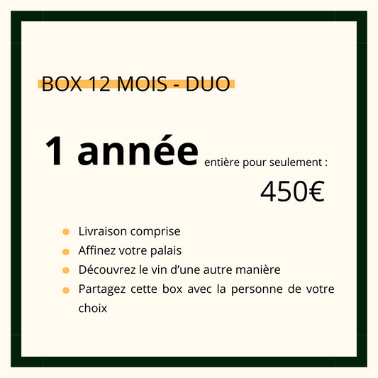 Abonnement 12 mois - duo